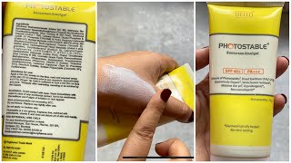 Bello Photostable Sunscreen Emulgel Review  Best dermatologist recommended sunscreen in India [upl. by Enirehtac]