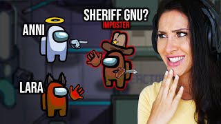 Ich kille offensichtlich und jeder denkt ich bin Sheriff 😂 Among Us mit Anni The Duck ungespielt [upl. by Nitsua]