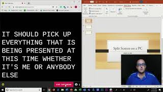 How to Split Screen with a PowerPoint in Presenter View on a PC [upl. by Idou]