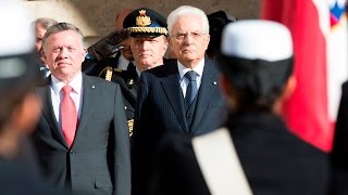 Mattarella incontra il Re e la Regina di Giordania [upl. by Gerdy821]