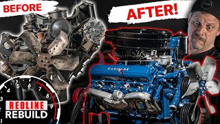 Wornout Cadillac V8 Engine Rebuild Timelapse  Redline Rebuild [upl. by Tapes]