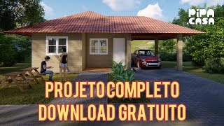 69M2 POR 33 MIL  CASA TIJOLO ECOLÓGICO  PROJETO COMPLETO GRATUITO [upl. by Profant]