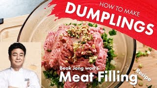 How to Make the Meat filling for Dumplings Mandu [upl. by Grinnell]