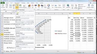 capital market line and sharpe ratio in excel [upl. by Anahsed]