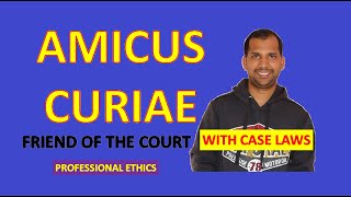 Amicus Curiae  Friend of the Court  Professional Ethics [upl. by Jolynn]