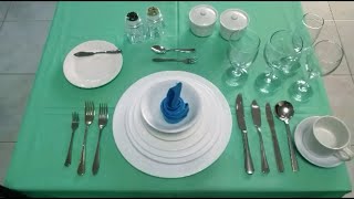 Table Setting  RUSSIAN set up [upl. by Kellene274]