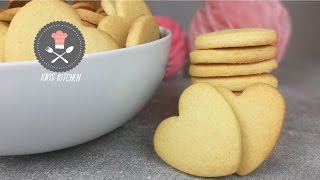 Grundrezept Ausstechplätzchen  Teig zum Ausstechen  Kekse Mürbteigkekse  Kikis Kitchen [upl. by Kerrison]