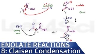 Claisen Condensation Reaction Mechanism by Leah4sci [upl. by Selle]