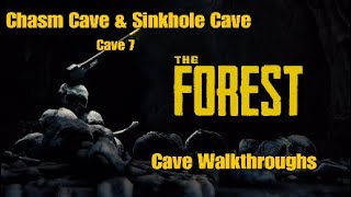 The Forest  Cave Walkthroughs Chasm Cave amp Sinkhole Cave Cave 7 PS4 Patch 108 [upl. by Harol]