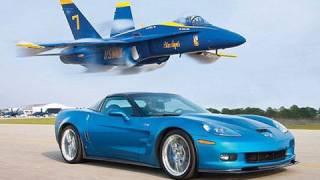 ZR1 Vette vs Jet  Chevrolet Corvette ZR1 Races A US Navy Fighter Jet [upl. by Yevette]