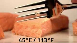 Sous vide salmon at different temperatures [upl. by Iba]