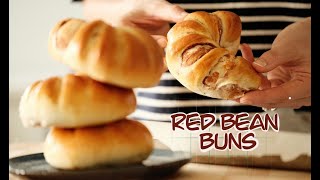 Red Bean Buns  Adzuki bean twists [upl. by Deeanne]