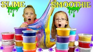 Mixing ALL MY SLIMES Giant DIY Slime Smoothie [upl. by Enovahs]