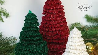 Crochet Christmas Tree Pattern  EASY  The Crochet Crowd [upl. by Ruddie]