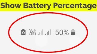 How To Show Battery Percentage on Samsung Phone  Works For All Samsung Mobile [upl. by Azirb]