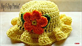 Crochet Easy Baby Toddler Hat  Bag o day Crochet Tutorial 220 [upl. by Lewin770]