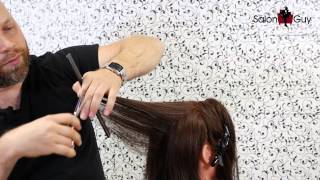 Haircut Tutorial  How to Cut Layers  TheSalonGuy [upl. by Ailyt915]