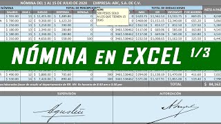 ✅ Nómina COMPLETA en Excel  Percepciones  Deducciones  Fórmulas  Cálculo de ISR  VIDEO 13 🆗 [upl. by Ries]