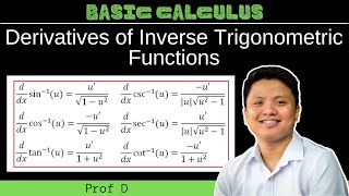 The Derivatives of Inverse Trigonometric Functions  Basic Calculus [upl. by Nico303]