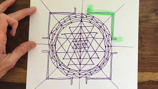 Drawing The Sri Yantra Freehand with Sarah Tomlinson Part Two [upl. by Arac]