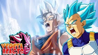 Vegeta Reacts To Goku Mastered Ultra Instinct vs Broly [upl. by Aizek27]