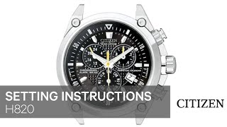 Citizen Watch Setting Instruction — E820 [upl. by Thanh]