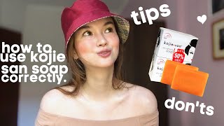 HOW TO USE KOJIE SAN WHITENING SOAP CORRECTLY TO MAKE IT EFFECTIVE dos donts amp tips  ARA G [upl. by Lesko]