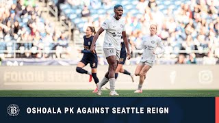 Bay FCs Oshoala Penalty Kick Against Seattle Reign [upl. by Aterg]