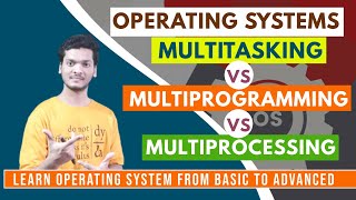 Difference between Multitasking Multiprogramming and Multiprocessing  Operating system  CSE [upl. by Pardo]