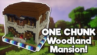 Minecraft Woodland Mansion in ONE CHUNK Tutorial [upl. by Llevol928]