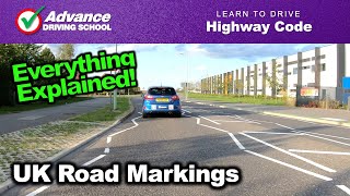 Understanding UK Road Markings  Learn to drive Highway Code [upl. by Padraig991]