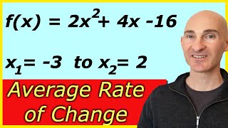 Find the Average Rate of Change of the Function from x1 to x2 Precalculus [upl. by Elbys590]