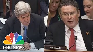 ‘Are You Serious’ John Kerry Clashes With Massie Over Climate Change  NBC News [upl. by Aracaj]