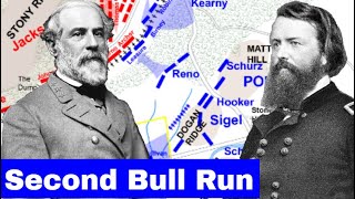 Second Battle of Bull Run Full Video  Animated Battle Map [upl. by Drageruaeb915]