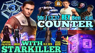 5v5 REY COUNTER wSTARKILLER SQUAD  SWGOHGAC [upl. by Laraine176]