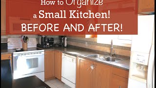 How to Organize a Small Kitchen  Before and After [upl. by Aurea482]