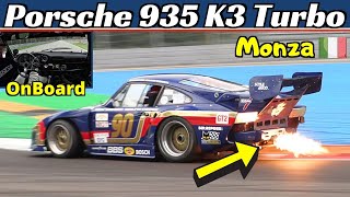 Porsche 935 k3 Gr5 Turbo Monster  Onboard  Monza Historic 2020  Exhaust Flames amp Turbo Whistle [upl. by Saraann]