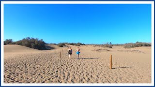 Maspalomas Dunes amp Beach Gran Canaria Walking Tour Spain [upl. by Linnette87]