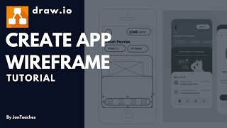 Creating App Wireframes in Drawio Diagramsnet [upl. by Warenne573]