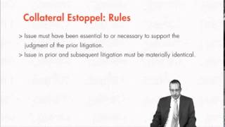 Module 66 Collateral Estoppel Issue Preclusion [upl. by Sineray]