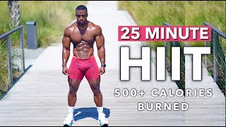 NO EQUIPMENT FULL BODY HIIT 25 MINUTES  BURN UP TO 500 CALORIES [upl. by Alidis]