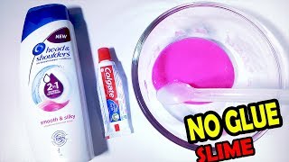 No GLUE  2018 How to make Shampoo and Toothpaste Slime [upl. by Lladnek]