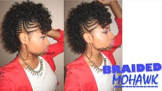 BAWSE BRAIDED MOHAWK  Natural Hair Tutorial [upl. by Borchers603]