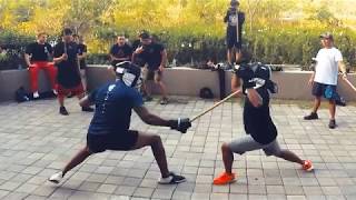 Full Contact Stick Fight with Slow Motion Play by Play and Action Zooming  Filipino Martial Arts [upl. by Newell]