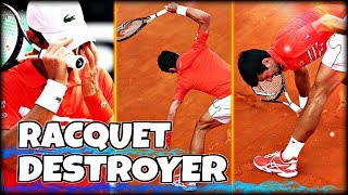 Novak Djokovic  Racquet Smash Compilation [upl. by Dlanor]