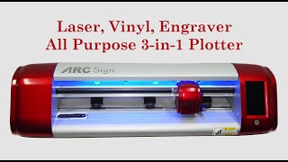 Laser Vinyl Engraver All Purpose 3 in 1 Plotter Cutter [upl. by Judus414]