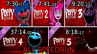 Poppy Playtime Chapter 1 2 3 4 5 ALL FANGAME Mod SPEEDRUNS 1 [upl. by Allisan563]