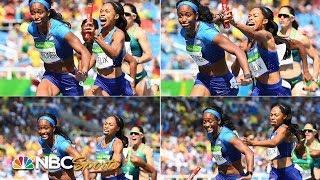 How Allyson Felix and Team USA won gold after dropping the baton  NBC Sports [upl. by Eberta581]