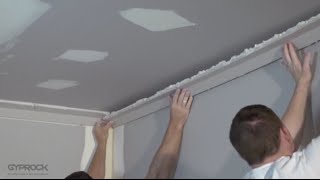 How To Install Plasterboard Part 5 Installing Cornice [upl. by Nnylarat146]