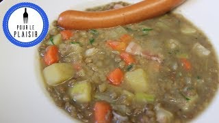 Linsensuppe  Linseneintopf mit Würstchen  Thomas kocht [upl. by Aksehcnarf351]